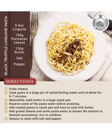 Morelli Italian Truffle Linguine - Gourmet Handmade Durum Wheat Semolina Pasta from Italy - 8.8 oz (250g) - Buy Online on GoSupps.com