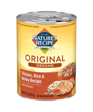 Nature's Recipe Easy to Digest Wet Dog Food, 13.2 Ounce (Pack of 12) Chicken, Rice & Barley Ground Formula