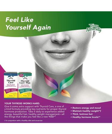 Terry Naturally Thyroid Care - Iodine & L-Tyrosine Supplement for Energy & Hair - 60 Capsules - Non-GMO, Gluten-Free, Kosher - Buy Online on GoSupps.com