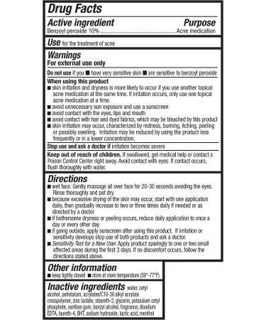 Amazon Basics Daily Acne Control Cleanser - 10% Benzoyl Peroxide, 5 oz | Maximum Strength Treatment - Buy Online on GoSupps.com