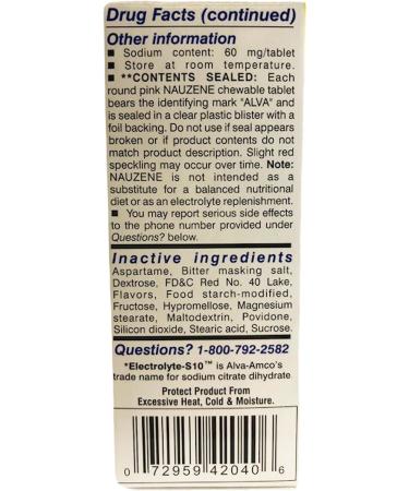 Nauzene Chew Tabs 40ct - Fast-Acting Relief for Nausea - Buy Online on GoSupps.com
