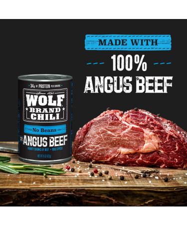 Wolf Brand Chili Angus Beef No Beans15 oz Angus Beef Chili without Beans - Buy Online on GoSupps.com