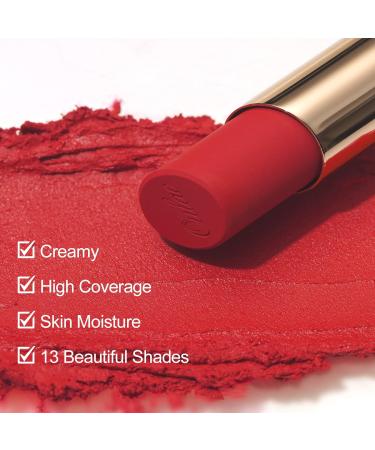 Oulac Soft Matte Red Lipstick & Blush Duo - Cream to Powder Texture | Vegan & Cruelty-Free - Enriched with Rose Oil | 3.6g (Y09) Cranberries - Buy Online on GoSupps.com