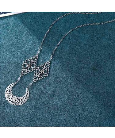 Jovono Boho Head Chain | Crystal & Hollow Moon Pattern Hair Accessories for Women & Girls - Buy Online on GoSupps.com