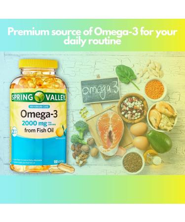 Omega 3 Fish Oil 2000mg- Softgels 180ct (Pack of 1) - Buy Online on GoSupps.com