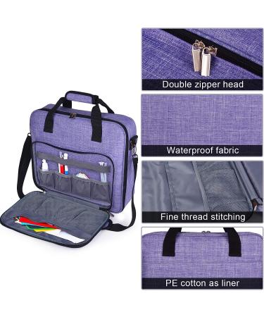 Baglher Purple Embroidery Storage Bag - Large-Capacity Multi-functional Kit Organizer with Shoulder Strap - Ideal for Embroidery Threads and Supplies - Buy Online on GoSupps.com