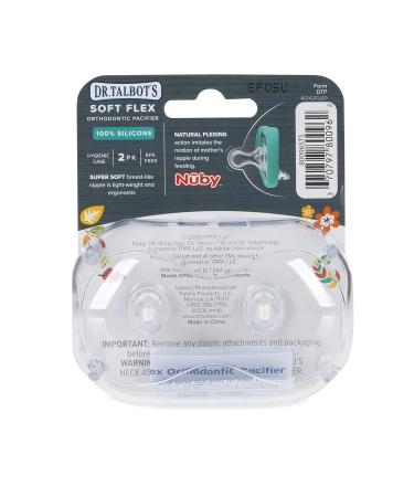 Dr. Talbot's Soft-Flex Orthodontic Pacifiers 0-6 Months Pink/Aqua 2 Pack for Baby Girls - Buy Online on GoSupps.com