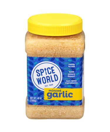 Spice World Fat Free Minced Garlic, 48 Ounce
