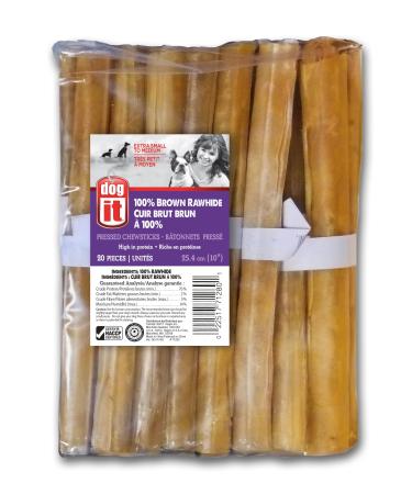 Dogit Rawhide Pressed Chew Sticks 20mm x 25cm 0.8-Inch x 10-Inch 20-Pack
