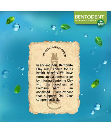 Bentodent Natural Toothpaste for Entire Family - Daily Oral Detox & Remineralization - Fluoride Free with Premium Mint Flavor - Buy Online on GoSupps.com
