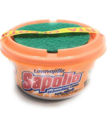 Buy Dishwashing Lavavajilla Cream Orange 12.6 oz with Sponge - Effective Grease Removal for Sparkling Clean Dishes | International Shipping Available - Buy Online on GoSupps.com