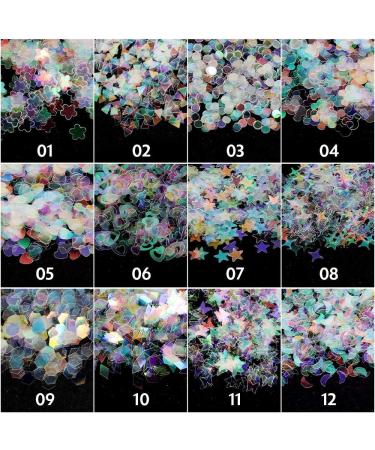 Iridescent Mermaid Flakes Nail Glitter CHANGAR Holographic Nail Sequins Colorful Flakes Nail Art Sticker Decals Decoration for Face Body Eyes - Buy Online on GoSupps.com