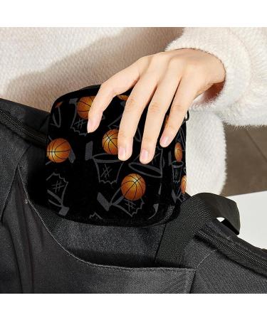 GIAPB Period Bag - Sanitary Napkin Storage and Makeup Pouch - Basketball Black Background - 1470 - Buy Online on GoSupps.com