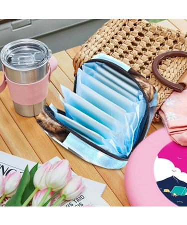 Funny Cat Menstruation Pad Bag with Zipper | Stylish Women's Napkin & Tampon Bag | Perfect Collecting Bag for Girls - Buy Online on GoSupps.com