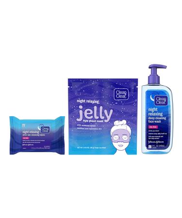 Buy Clean & Clear Night Hydrating Jelly Eye Hydrogel Mask - Seaweed Extract Non-Comedogenic Alcohol-Free 0.63 oz (Pack of 12) - International Shipping Available - Buy Online on GoSupps.com