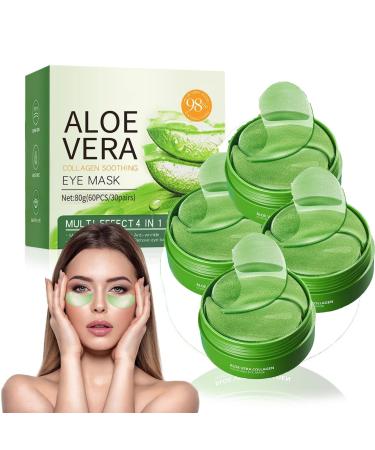 Generisch Aloe Vera Eye Mask 2/4 Boxes Aloe Vera Eye Pads Collagen Eye Pads Eye Pads Eye Pads Dark Circles Puffiness Wrinkles Eye Pads
