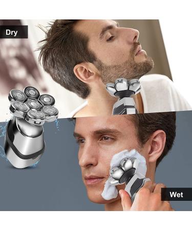 7D Electric Razor for Men and Women - Father's Day Gift - 5 in 1 Head Shavers for Bald Men - Rotary Razor Grooming Kit - Cordless & Rechargeable - Buy Online on GoSupps.com