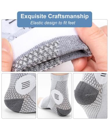 Buy 2 Pairs of Functional Neuropathy Socks for Plantar Fasciitis - Compression Ankle Brace for Pain Relief - Medium Gray - Unisex - Buy Online on GoSupps.com