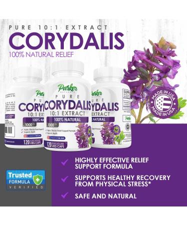Parker Naturals Pure Corydalis Extract - 1000mg per Serving - 120 Capsules for Natural Relief from Minor Aches - Buy Online on GoSupps.com