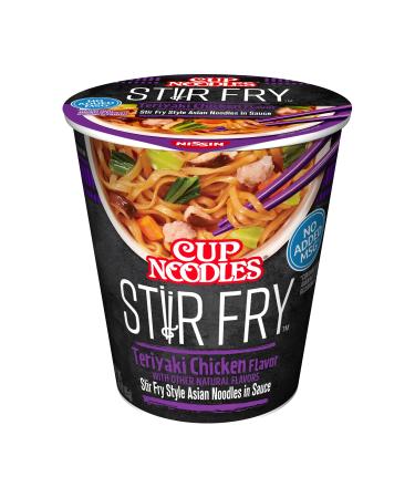 Nissin Cup Noodles Stir Fry Noodles in Sauce, Teriyaki Chicken, 2.89 Ounce (Pack of 6) 1 Count (Pack of 6)