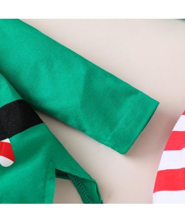 LIKPOJA Newborn Baby Christmas Elf Outfit with Elf Hat | Santa Costume for Baby Boys & Girls 6-9 Months | Green Elf Romper - Buy Online on GoSupps.com