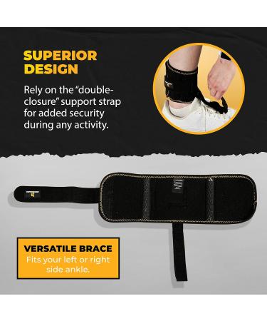 Buy CopperJoint Drop Foot Brace - Copper Infused AFO for Reduced Discomfort & Enhanced Walking - Effective Foot Drop Orthosis in Black - Buy Online on GoSupps.com