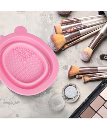 Acooruiteng Makeup Brush Cleaner Mat Foldable Silicone Makeup Brush Cleaning Mat Portable Makeup Brush Cleaning Pad Makeup Brush Cleaning Bowl for Makeup Brush Makeup Sponge Powder Puff Pink - Buy Online on GoSupps.com