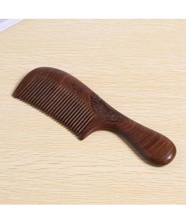 FREDY Unisex Sandalwood Comb Women Men Home Travel Wood Anti-Static Fine-Tooth Comb Wooden Handles Hair Comb - Buy Online on GoSupps.com