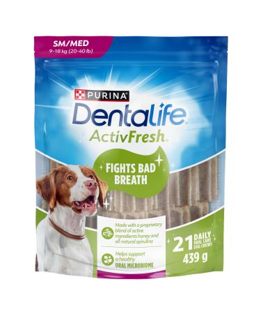 DentaLife ActivFresh Dog Treats for Small/Medium Breed Dogs - 439 g Pouch (1 Pack) 439 g (Pack of 1)