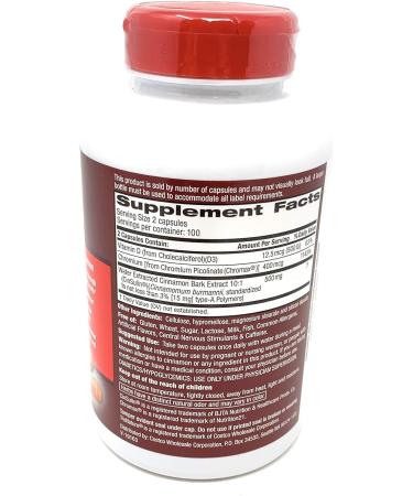 trunature Advanced Strength CinSulin 500mg. 200 Vegetarian Capsules (2 Pack) 100 Count (Pack of 2) - Buy Online on GoSupps.com