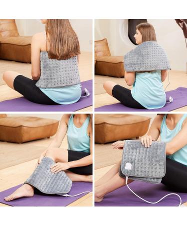 Mia & Coco Heating Pillows Automatic Switch-Off 10 Temperature Levels & Quick Heating 30x60cm Comfort Gray for Back & Neck Relief - Buy Online on GoSupps.com