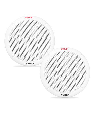 Pyle 6.5 Inch Dual Marine Speakers - 2 Way Waterproof and Weather Resistant Outdoor Stereo Sound System with 400 Watt Power, Polypropylene Cone and Butyl Rubber Surround - 1 Pair - PLMR605W(White) Speakers Standard Packaging - Buy Online on GoSupps.com