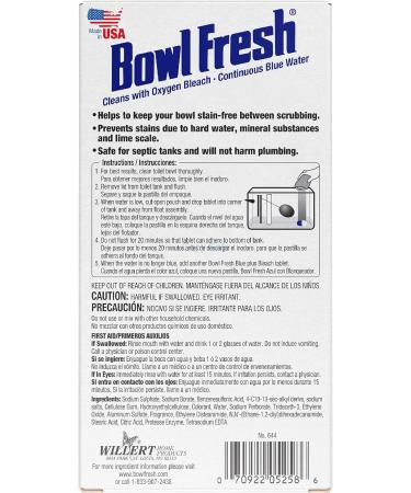 Bowl Fresh Blue Plus Bleach Automatic Toilet Bowl Cleaner Tablets - 10 Pack | Powerful Toilet Freshener with Borax & Bleach - Ships Internationally - Buy Online on GoSupps.com