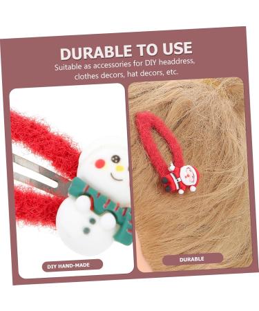 minkissy 5 Pairs Christmas Hair Clips Girls Barrettes Snap Barrettes Christmas Hairpin Diy Party Hair Ornament Hair Accessory for Girls Xmas Hair Clamp Nylon Issue Card Child Cute - Buy Online on GoSupps.com