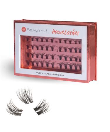 Beautyu Homelashes Mascara Look I eyelash fan for the eyelash extensions at home I 48 compartments in 3 different lengths I Artificial silk corners/eyelashes I Suitable for sleeping - Buy Online on GoSupps.com