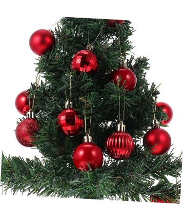 Artibetter Christmas Ball Pendant 36pcs Bright Mirror Ball Blush Decor Bling Decor Prom Decorations Christmas Tree Bauble Holiday Red 4CM - Buy Online on GoSupps.com