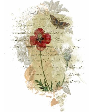 Greenery Overlay Rice Paper 8x10.5 inch - 6 Different Printed Mulberry Paper Images for Decoupage Crafts and Mixed Media Art - Buy Online on GoSupps.com