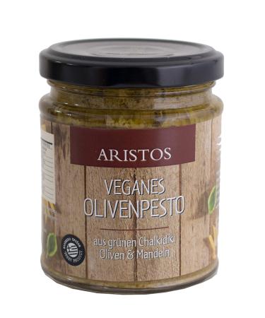 ARISTOS 3x vegan olive sandwich spread with almond pieces tapenade green olive pesto olive paste olive cream 3 x 190g