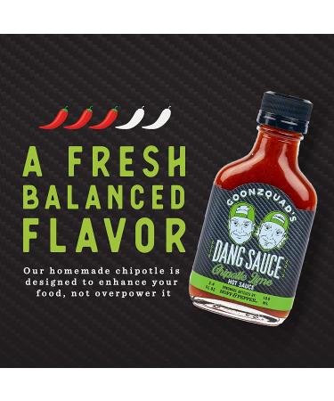 Hoff and Pepper Goonzquad Dang Sauce - Handmade Chipotle Lime Hot Sauce with Tennessee Peppers - Keto Friendly Spicy Goodness Seasoning - 3.4 fl oz - Buy Online on GoSupps.com
