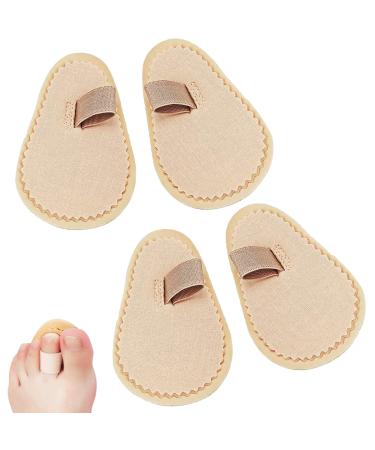4 Piece Small Separator Hammer Straightener Splint Regulator Pain Relief Metatarsal Support Loop Guard Alignment Corrector Wrap for Tendon Claw Curled Crooked Overlapping Broken Toe Surgery
