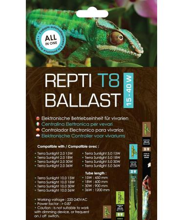 Reptiles Planet T8 Lighting Ballast for Fluorescent Tubes - 15W to 40W - International Shipping - Buy Online on GoSupps.com