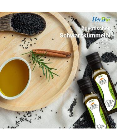 Herbbio Egyptian Black Cumin Oil - Cold-Pressed 100% Natural 100ml | Fresh & Raw Food Quality Black Seed Oil - Buy Online on GoSupps.com