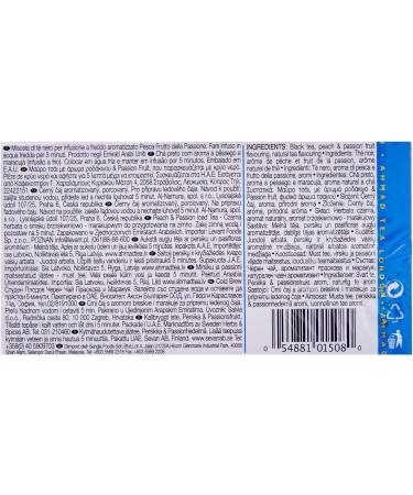 Ahmad Tea Peach & Passion Fruit Cold Brew Black Tea - 20 Teabag Sachets - Buy Online on GoSupps.com