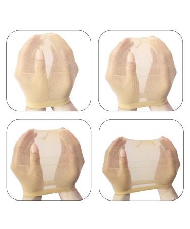 12 Beige Hair Net Nylon Wig Caps Set - Elastic & Breathable for Wigs | Shop Internationally - Buy Online on GoSupps.com
