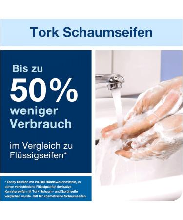 Tork Sensitive Hand Foam Soap S4 - 1000 ml (1 Pack) | Dermatologically Tested | Gentle Cleansing for Sensitive Skin - Buy Online on GoSupps.com