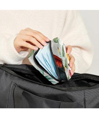 Women's Portable Period Kit - Bonds Storage Pockets Stylish Ara & Leaves Pattern | Feminine Product Bag for Girls - Buy Online on GoSupps.com