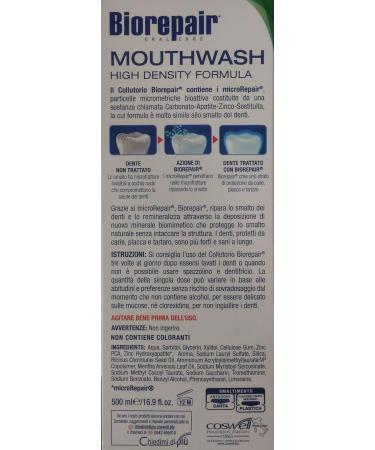 Biorepair Collutorio Mouthwash 500ml/16.9 fl.oz - Pack of 4: Oral Care Solution - Buy Online on GoSupps.com