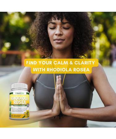 NutriONN Rhodiola Rosea - 500mg - 180 Vegan Capsules - 3% Rosavin 1% Salidroside Extract - Non-GMO - with Black Pepper for Enhanced Absorption - 6 Month Supply - Supplement for Energy & Stamina - Buy Online on GoSupps.com