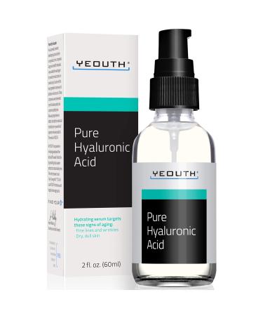 YEOUTH Pure Hyaluronic Acid Serum for Face, Anti Aging Serum Skin Care Botox in a Bottle, Facial Skin Care Products Face Serum use with Vitamin C Serum, Retinol Serum 2oz 2 Fl Oz (Pack of 1)