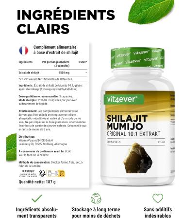 Mumijo Shilajit - 300 Softgels - High Dosed with 1500mg per Daily Serving - Original Himalayan Extract 10:1 - No Additives - Vegan - Buy Online on GoSupps.com